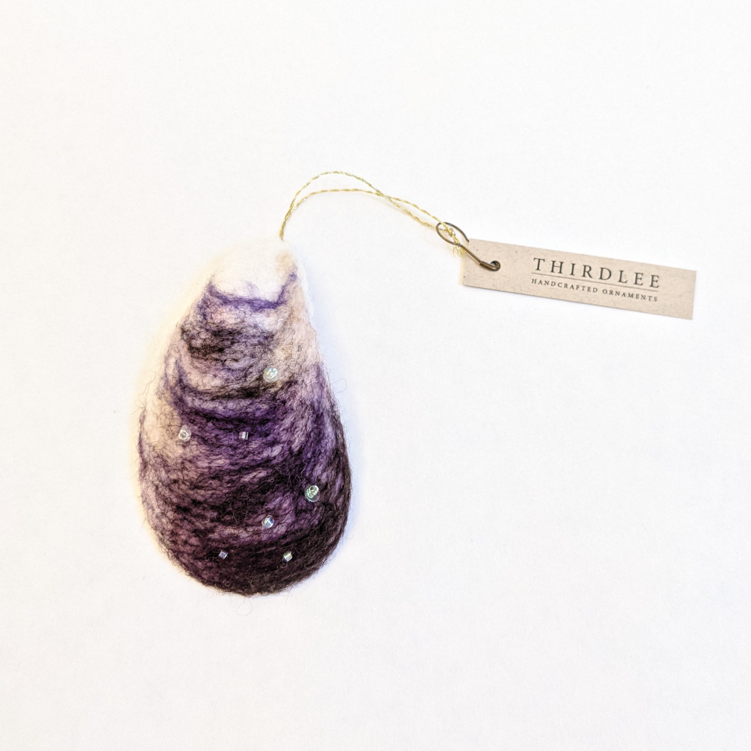 Felted Horse Mussel Shell Ornament | Thirdlee & Co.