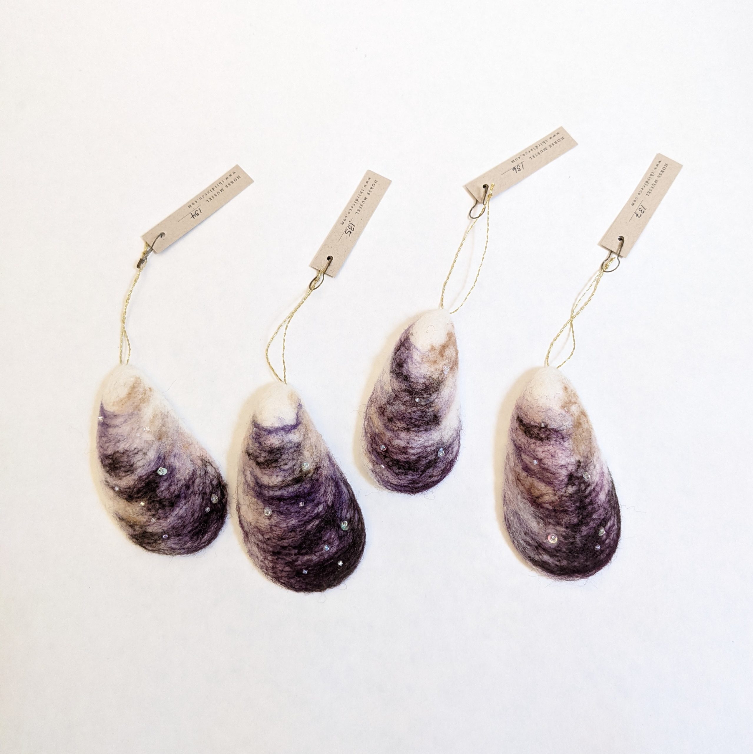 Felted Horse Mussel Shell Ornament | Thirdlee & Co.