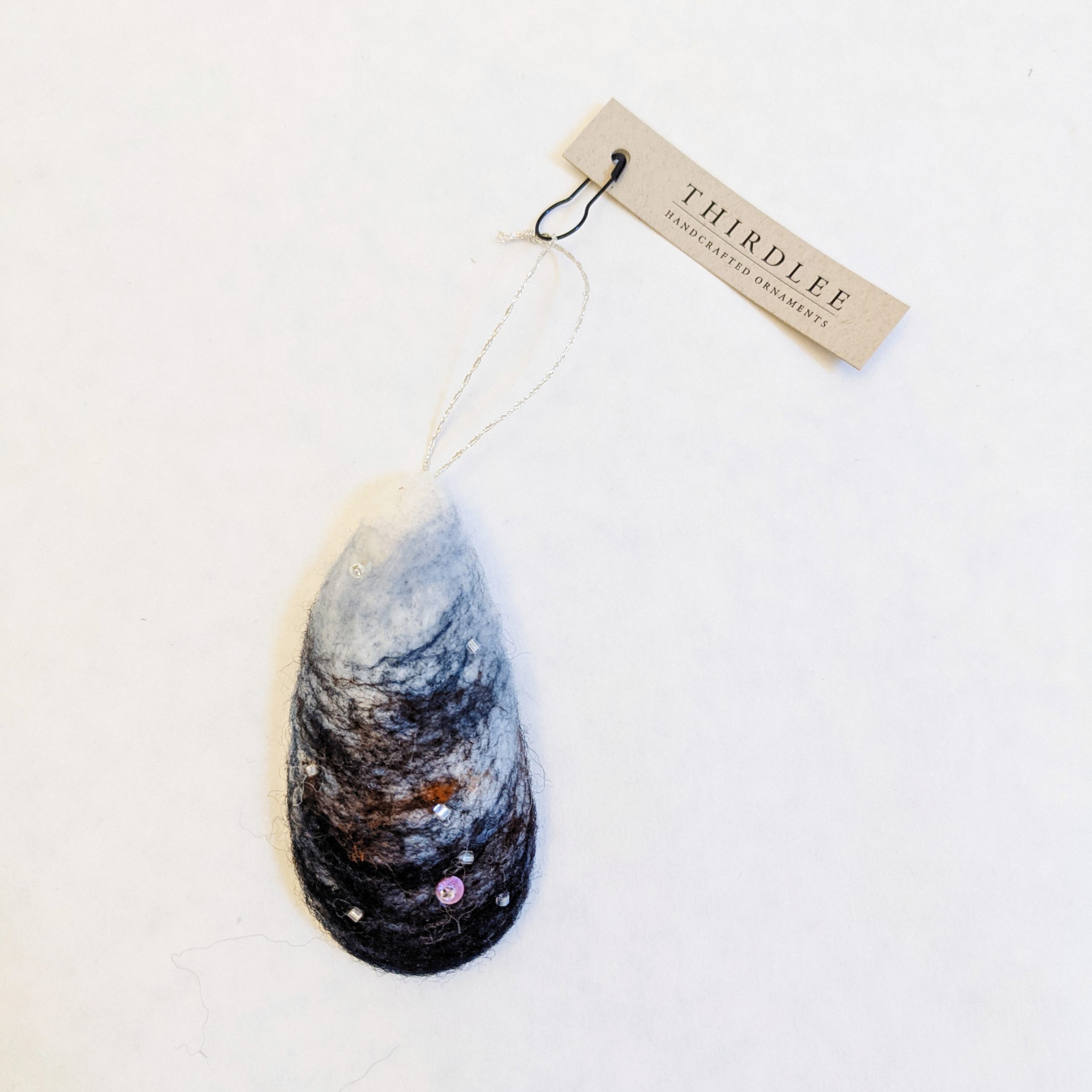 Felted Mussel Shell Ornament | Thirdlee & Co.
