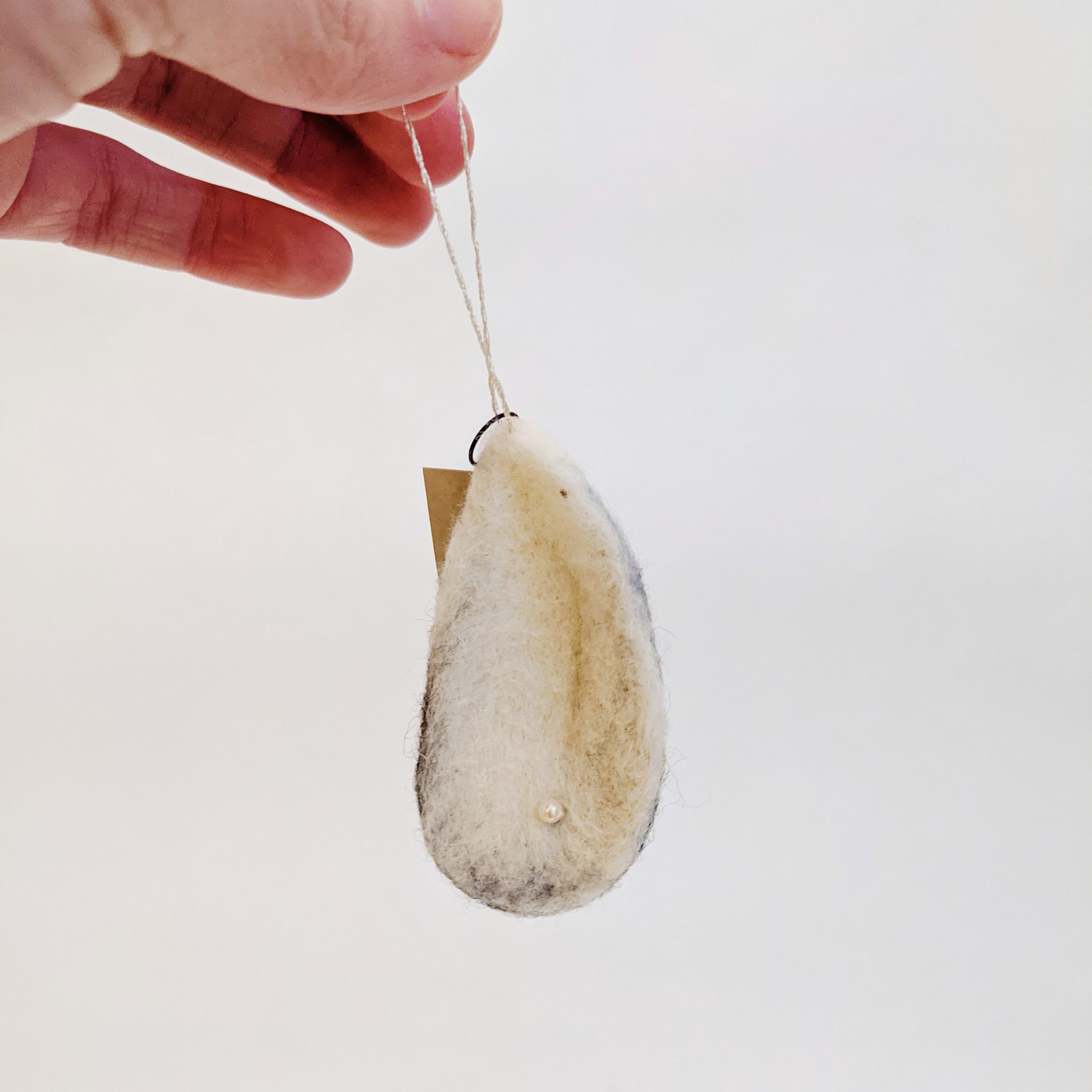 Felted Mussel Shell Ornament | Thirdlee & Co.