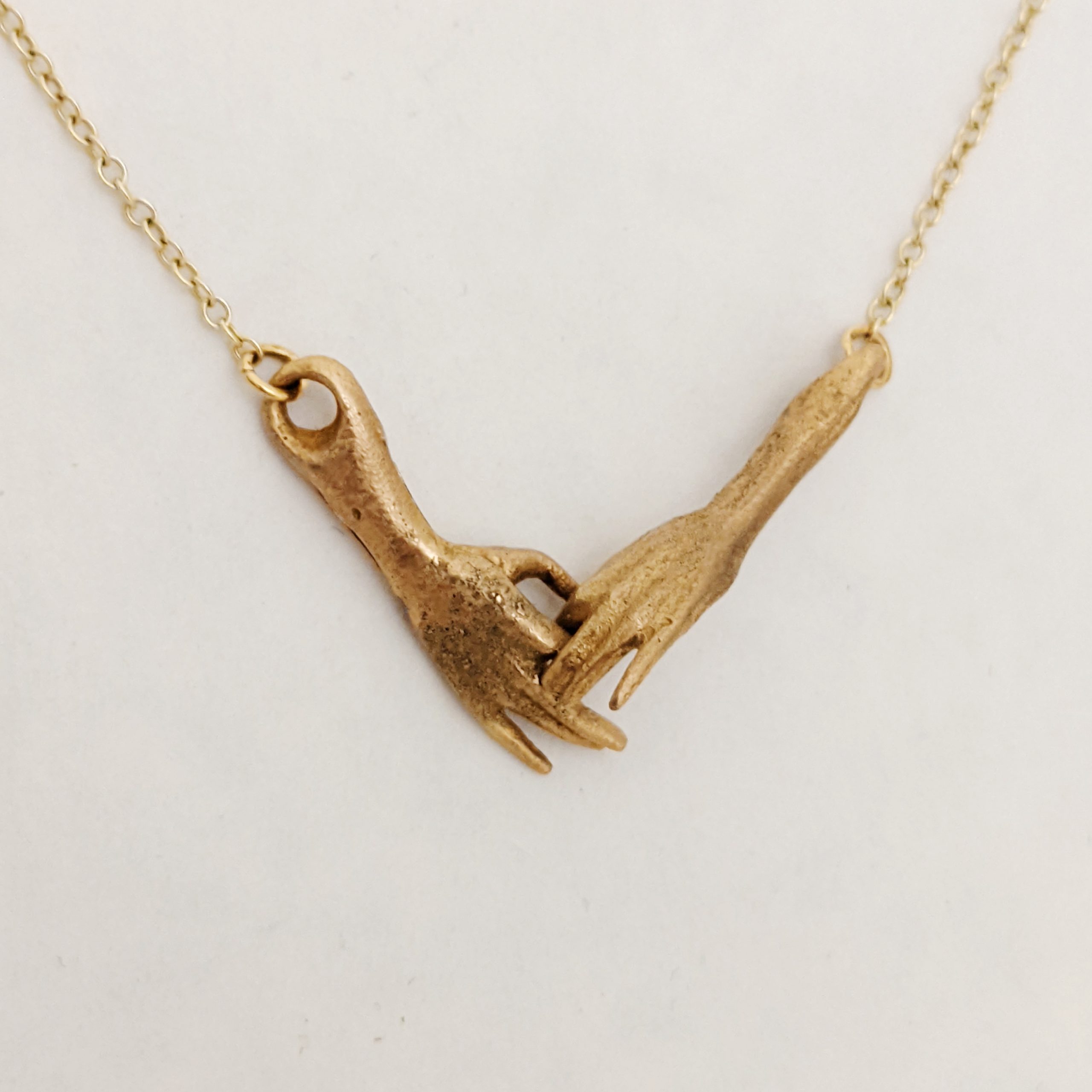 Bronze Hand Clasp Necklace  Bryan Hansen – Shop Maine Craft