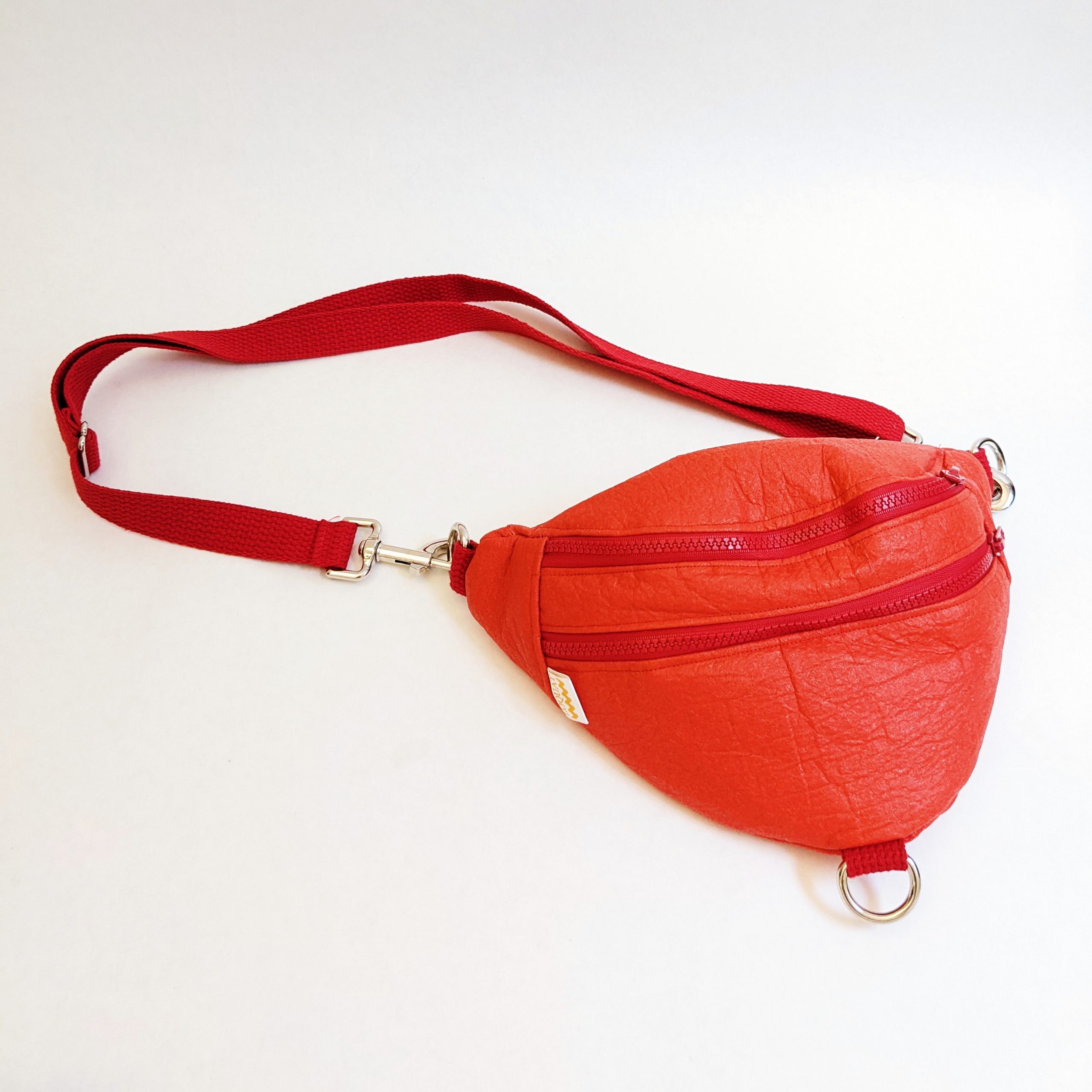 Pineapple Leather Fanny Pack | Somerset Red | Shop Maine Craft